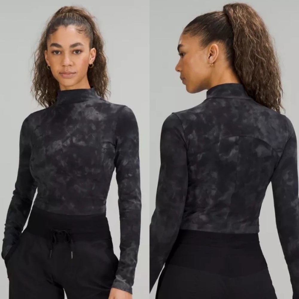 Lululemon Space Dye Long Sleeve All Aligned Mock Neck Top